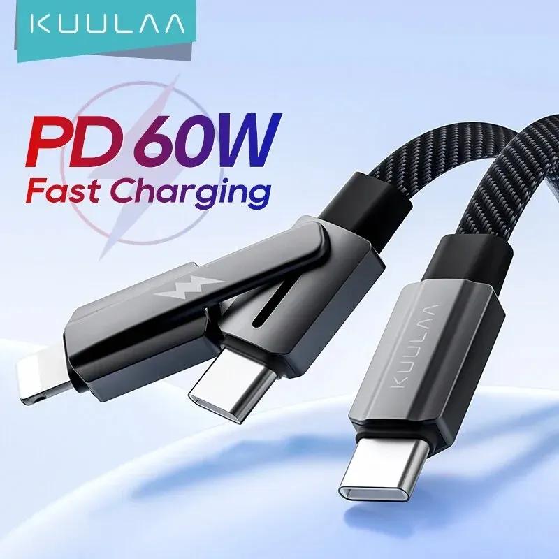 کابل تبدیل Type-C به Type-C و لایتنینگ کولا مدل KUULAA KL-X72 طول 2 متر image gallery