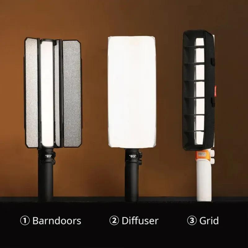 نور ثابت ال ای دی باتومی ژیون مدل Zhiyun FiveRay V60 Combo image gallery