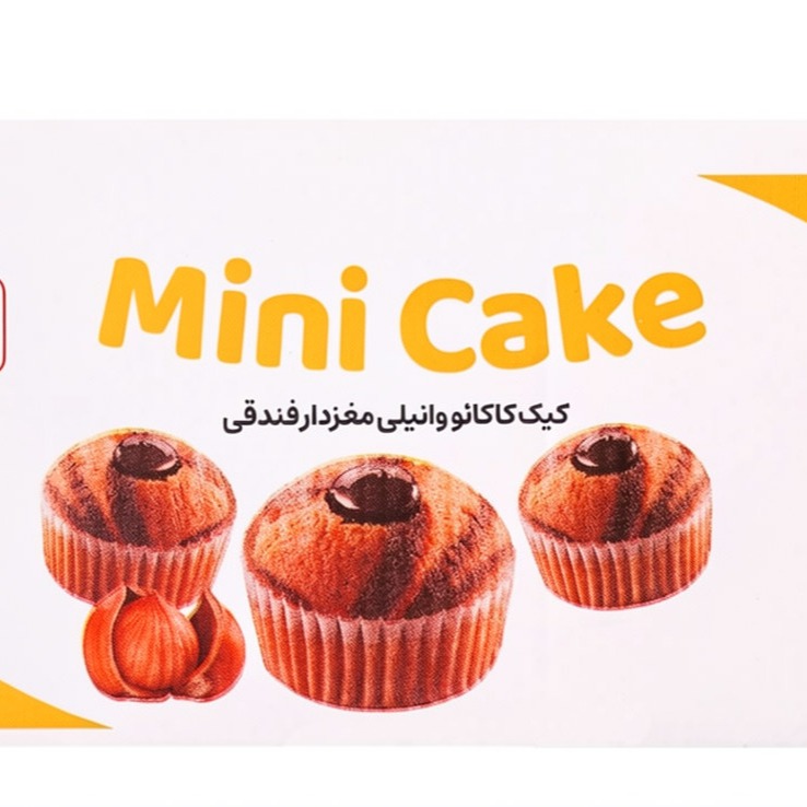 مینی کیک کاکائو وانیل با مغز کرم فندقی نادی وزن 240 گرمی (کارتن 12 بسته‌ای) image gallery