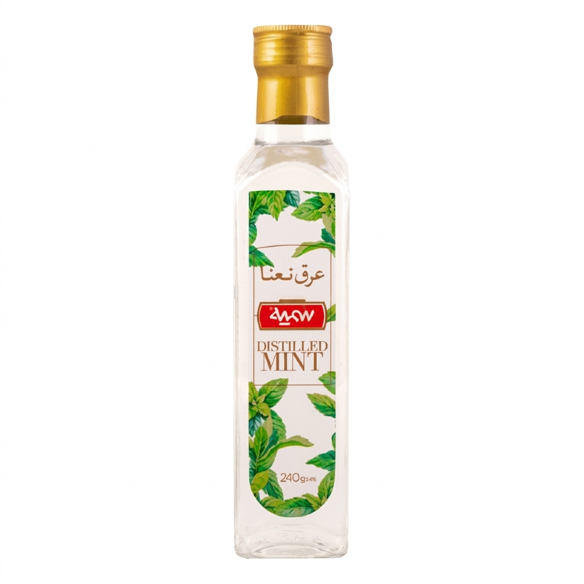 عرق نعناع سمیه ظرف شیشه ای وزن 240 گرمی (بسته 12 عددی)