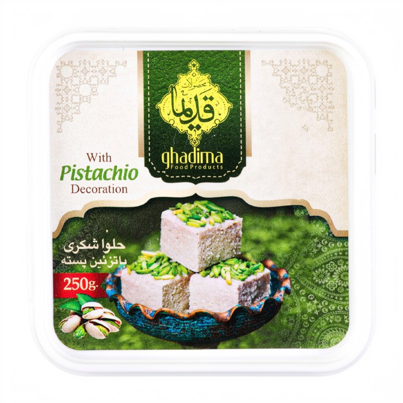 حلوا شکری پسته ای قدیما وزن 250 گرمی (کارتن 12 عددی)