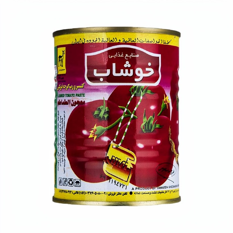 کنسرو رب گوجه فرنگی خوشاب وزن 350 گرمی (بسته 24 عددی)