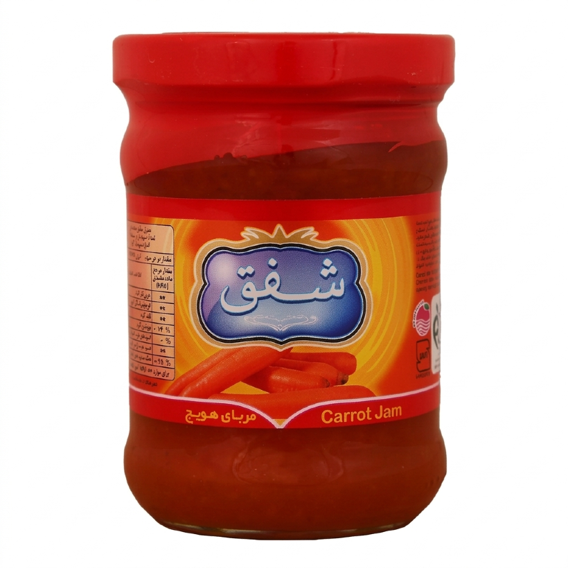 مربا هویج شفق وزن 290 گرمی (بسته 12 عددی)