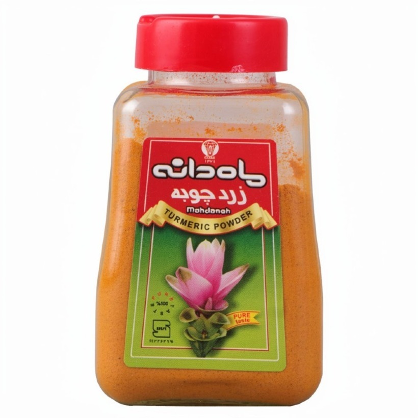 پودر زردچوبه ماه دانه ظرف پت وزن 100 گرمی (کارتن 12 عددی)