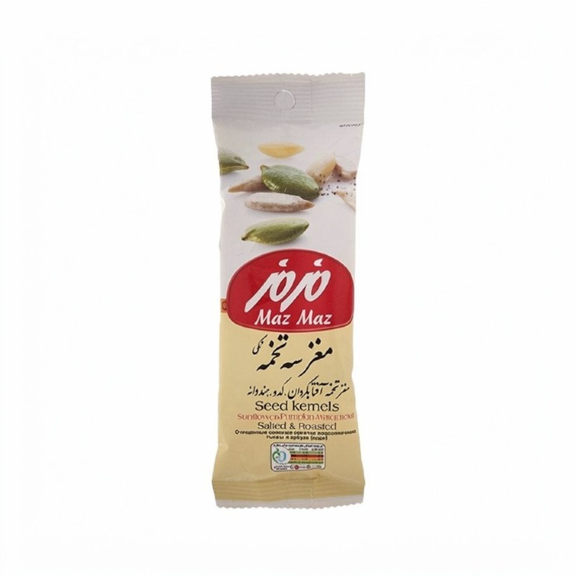 مغز سه تخمه نمکی مزمز وزن 30 گرمی (کارتن 40 عددی)