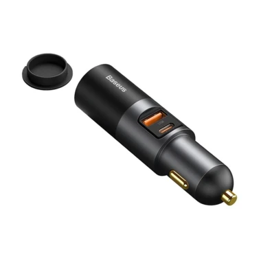 شارژر فندکی فست شارژ بیسوس مدل Baseus Share Together With Cigarette Lighter U+C 120W CCBX-120C CCBT-C0G