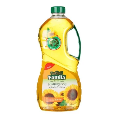 روغن مایع آفتابگردان فامیلا مخصوص پخت و پز و سالاد حجم 1.8 لیتری (کارتن 6 عددی)