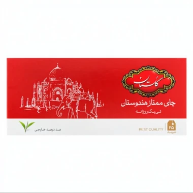 چای سیاه کیسه ای ممتاز هندوستان گلستان بسته 25 عددی 