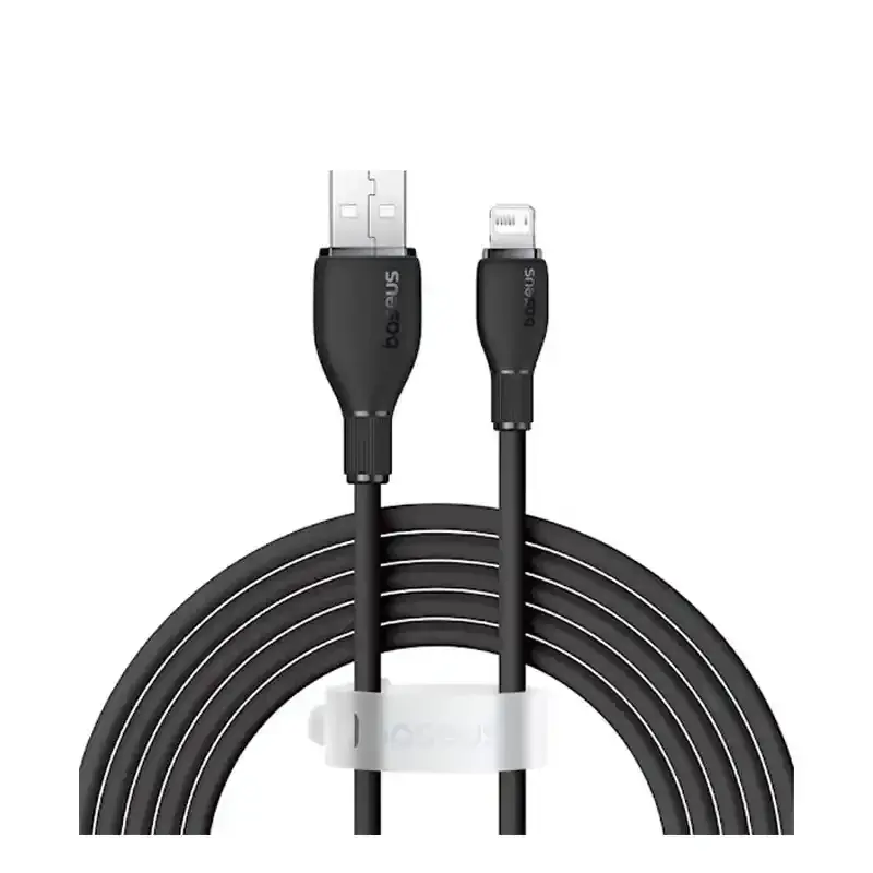کابل شارژ USB to iP باسئوس مدل Pudding Series با طول 1.2 متر 2.4 آمپر