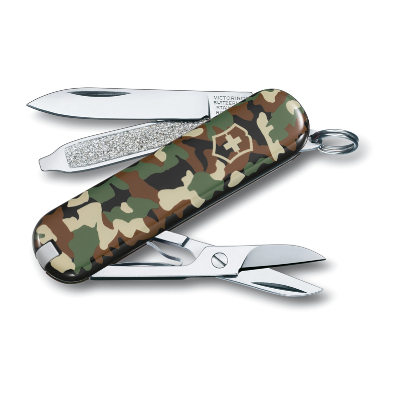 چاقوی 7 کاره کلاسیک ویکتورینوکس مدل Victorinox Classic SD Camouflage 0.6223.94 ارتشی